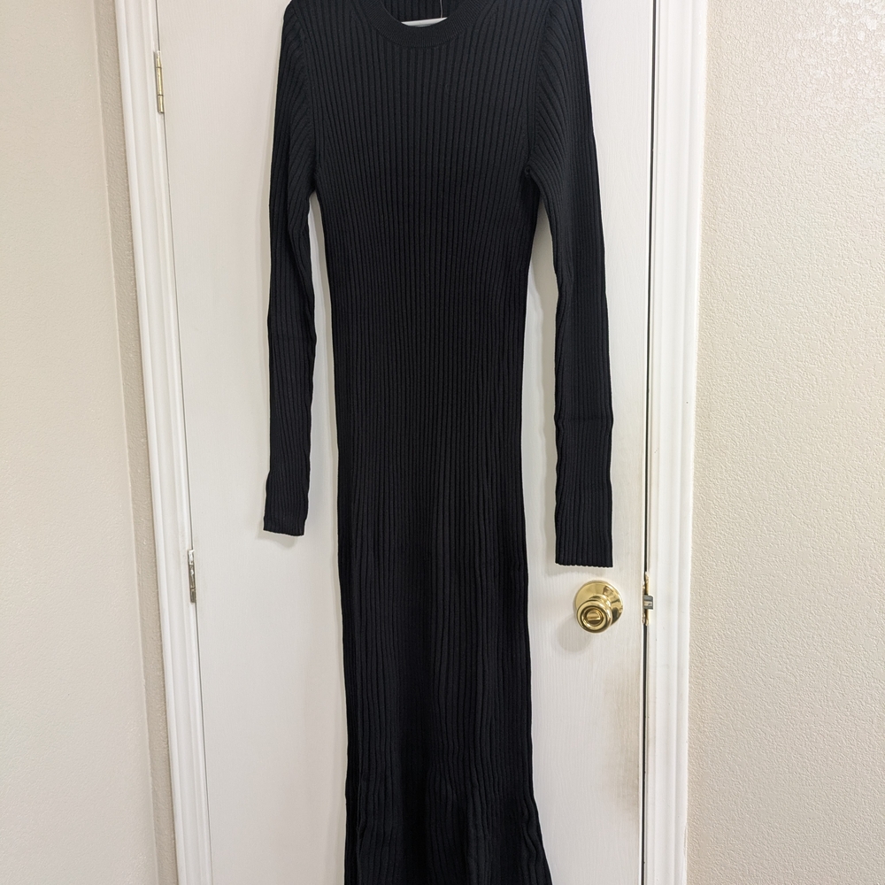 GAP Black Bodycon Long Sleeve Dress